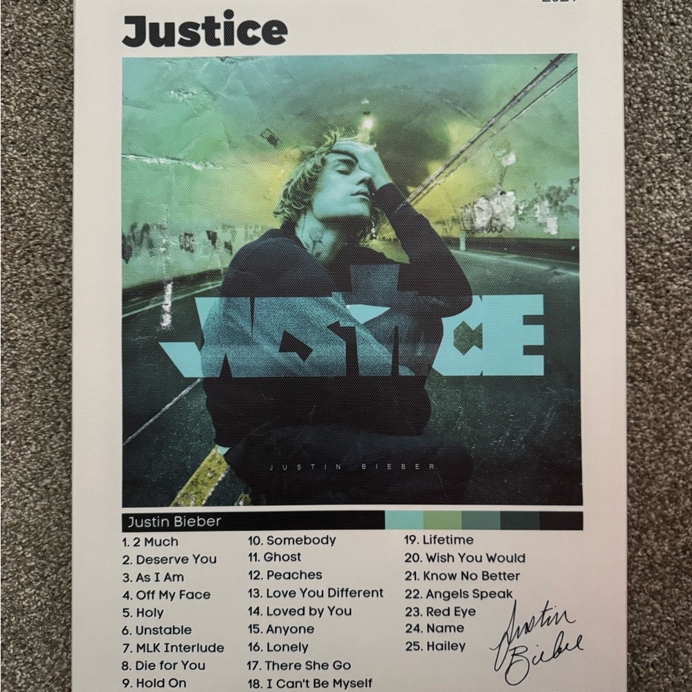 Justin Bieber Justice Album Poster